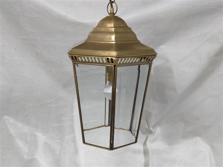  BRASS HEXA PENDANT LAMP 21X27X47 CM 